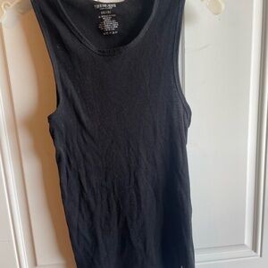 Black Sleeveless Ribbed Top TRUE RELIGION SZ MED